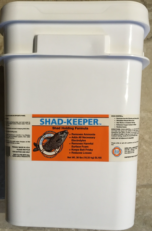 SURE LIFE SHAD KEEPER 36 LB. BUCKET SHAD HOLDING FORMULA SL185 BRAND ...