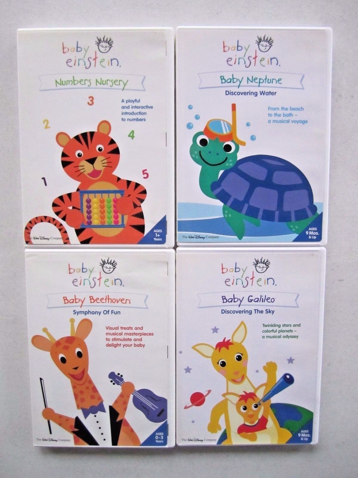 Disney Baby Einstein Volume 3 DVD (4-Discs) Galileo, Beethoven, Neptune ...