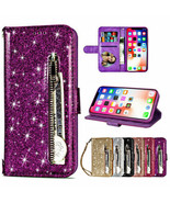 For iPhone 13 Pro XS Max XR 8Plus Leather Wallet Glitter Flip Case Cover - $55.32