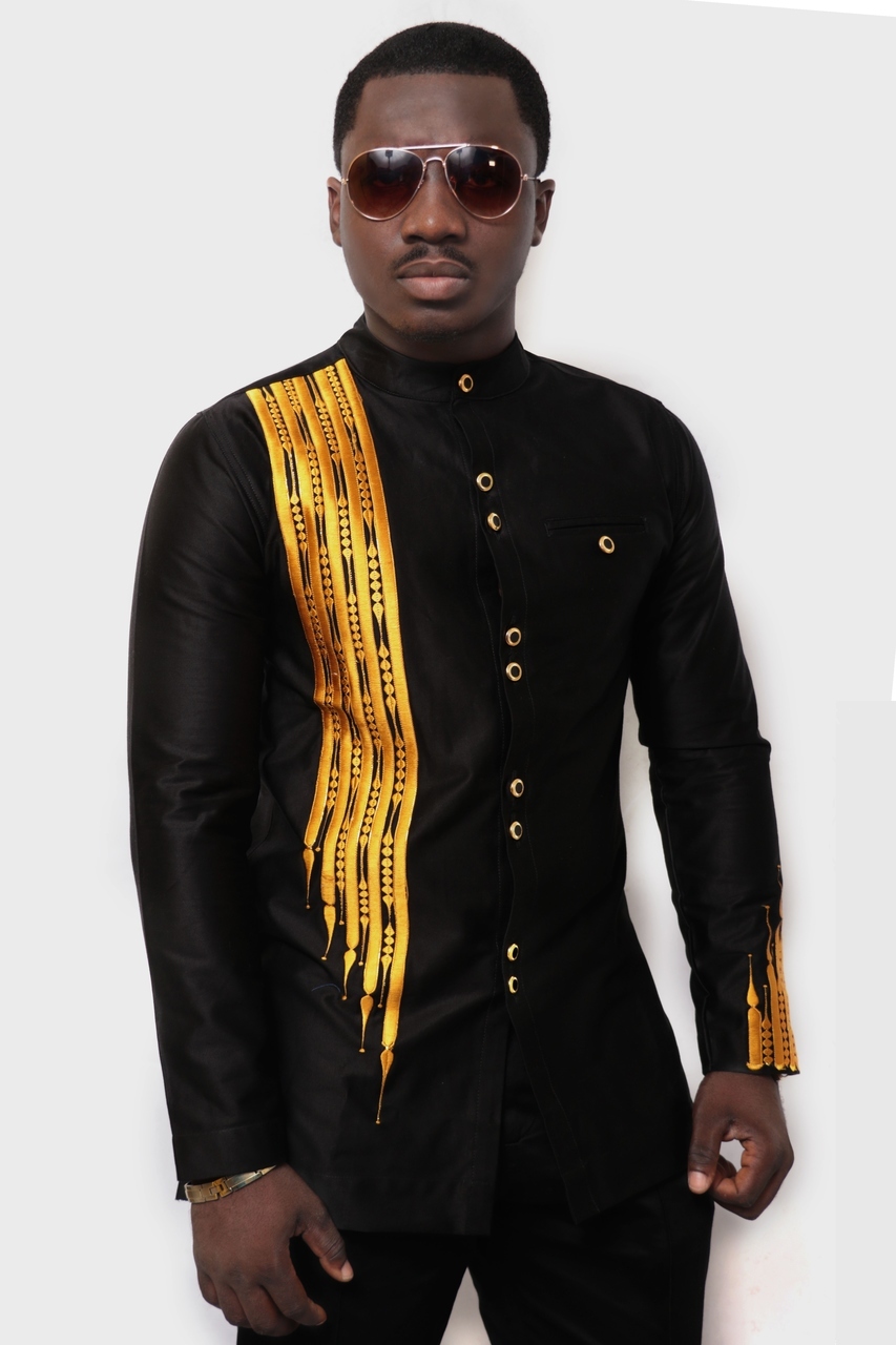 Black and Gold Men's African Fashion Wear African Clothing Men's Wear