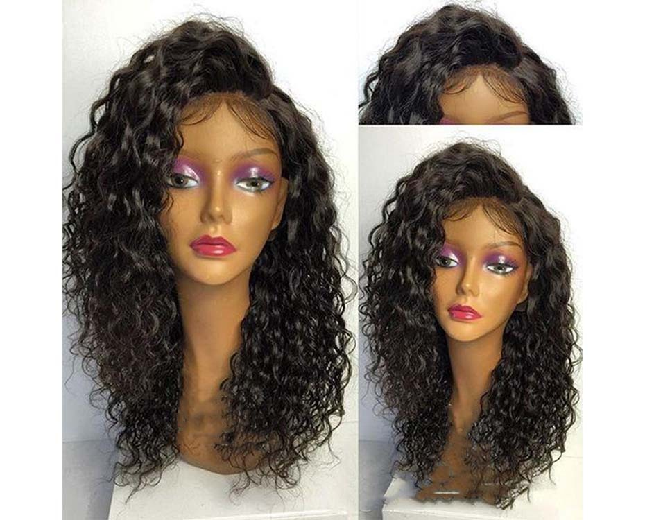 Left Part Loose Curl 8A Brazilian Human Hair Front Lace/Full Lace Curly Wigs