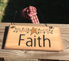  87643F - Faith Primitive Wood Sign  - $2.95