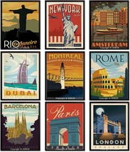 Vintage Travel Poster Attractions Around The World Posters Art Prints World - $31.96