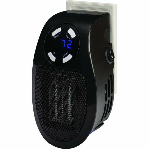 Electric Mini Ceramic Portable Personal Space Heater Wall PlugIn LED