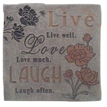 LIVE LOVE LAUGH PLAQUE Sign 4&quot; Ceramic NEW - $9.99
