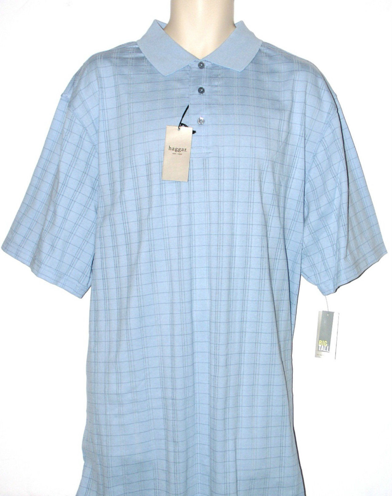 Haggar Mens Short Sleeve Polyester Knit Polo