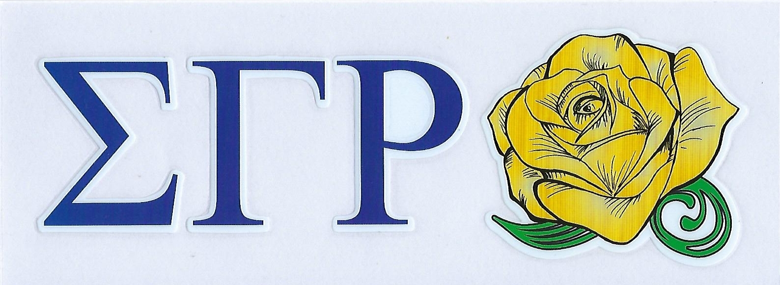 Sigma Gamma Rho Yellow Tea Rose Automobile Decalwindow Cling Graphics Decals 5692