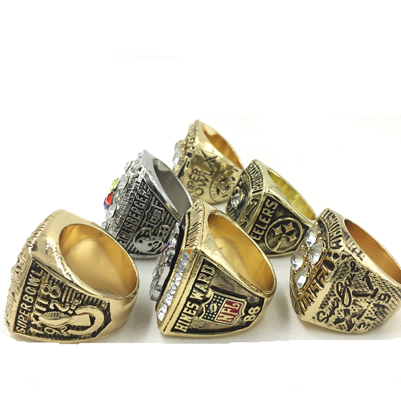 Pittsburgh Steelers 6 pcs Set Championship Rings - Football-NFL