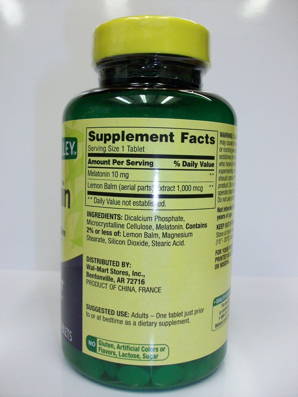Melatonin 10 mg 120 Tablets with 1,000 mcg Lemon Balm Sleep Support ...
