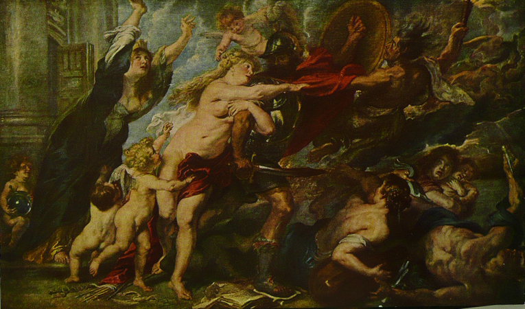 ALLEGORY Of The Outbreak of War Rubens Framed Picture