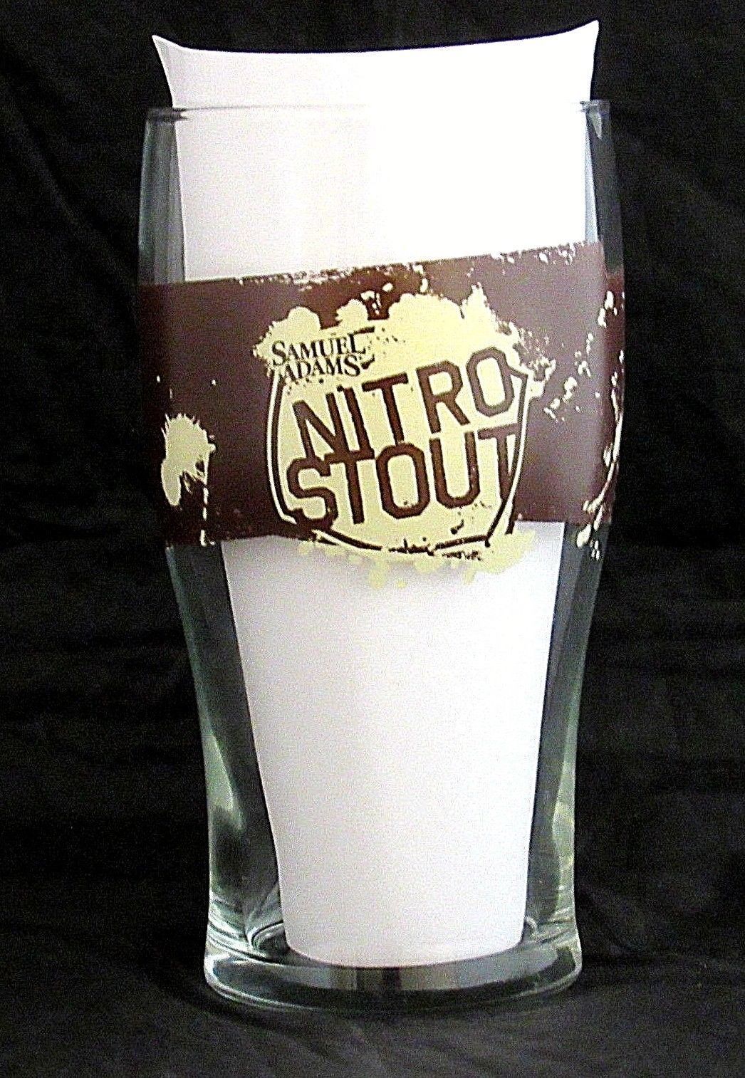 Nitro Stout Beer Glass Samuel Adams Sam Rare 16 oz Other