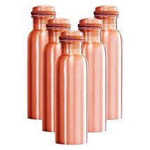 PG COUTURE 1 Litre Basic Plain Copper Bottles Water Vessel Dialy Use Pac... - $57.99