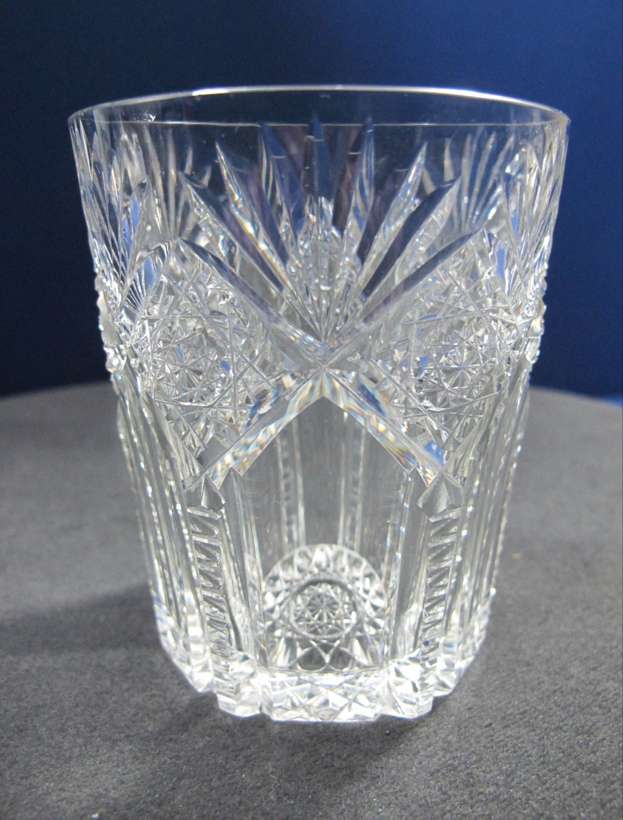 Primary image for American Brilliant Period Cut Glass tumbler signed Hawkes A...
