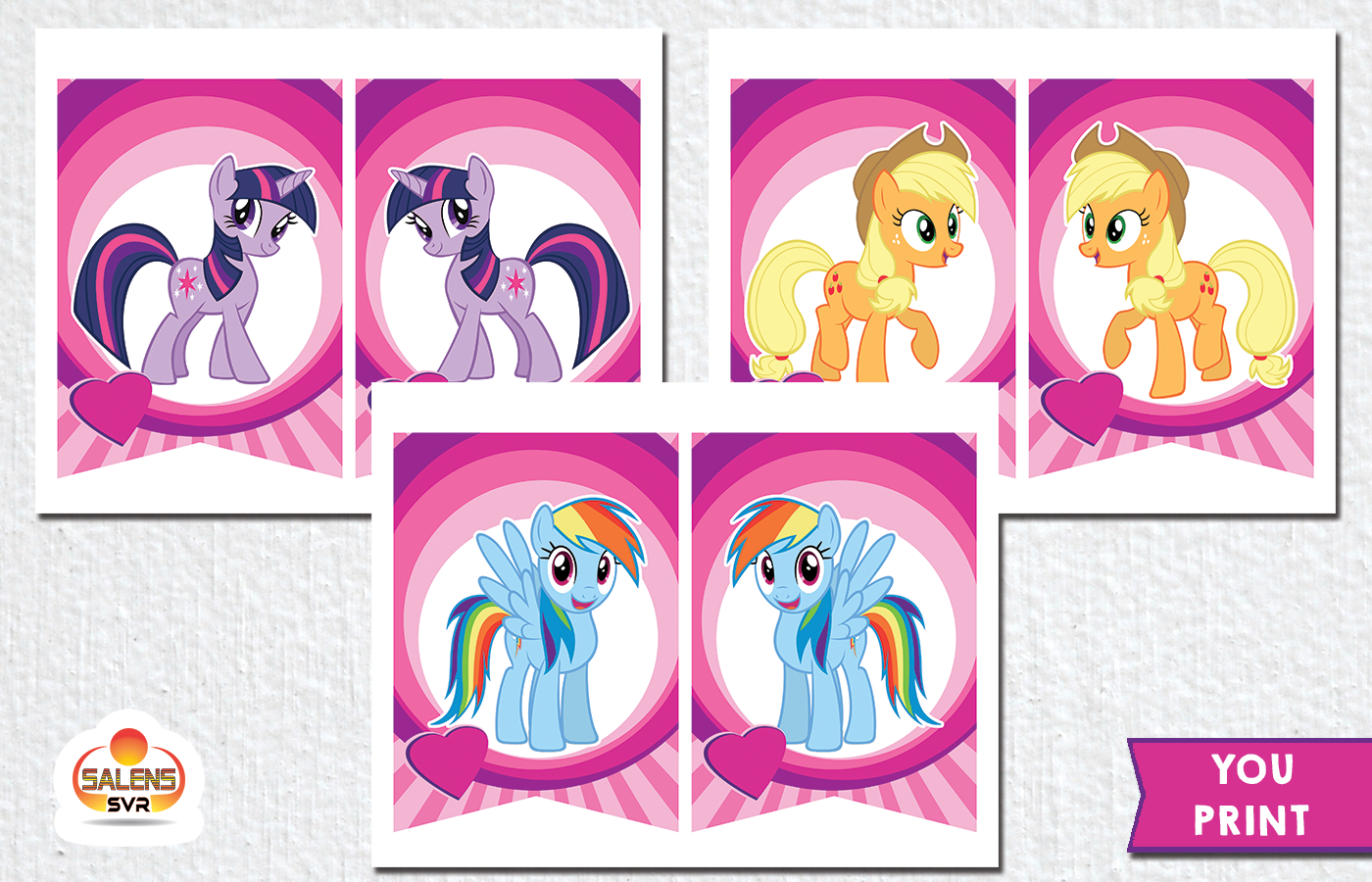 Happy Birthday My Little Pony Printable Banner Instant Download Digital Art