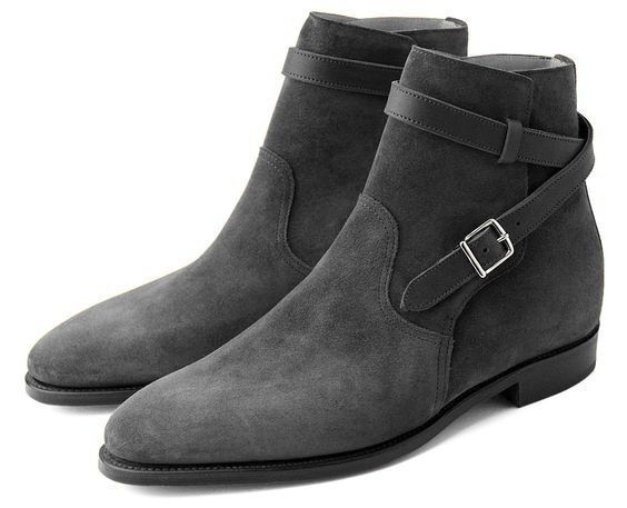 Handmade Men Jodhpur Boots, Gray Suede Leather Boot For Men, Men Dress ...