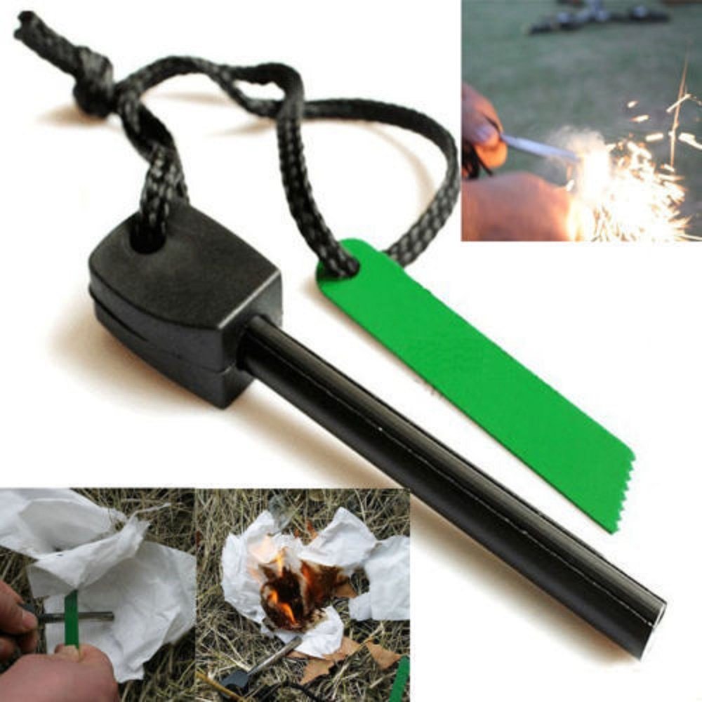 Magnesium Flint Stone Fire Starter Lighter Emergency Survival Camping Tool - ...