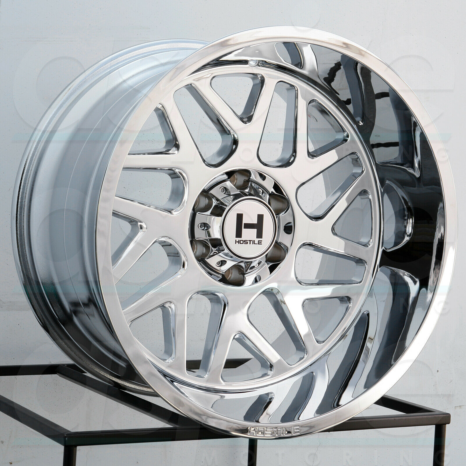 One 20x12 Hostile H108 Sprocket 8x180 -44 Chrome Wheel Rim 125.2 - Wheels