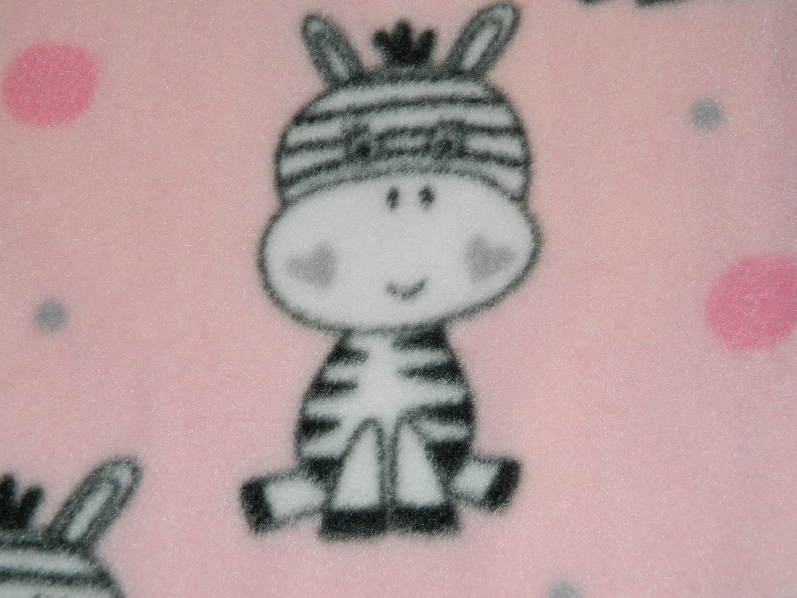 Baby Zebras on Pink Design AntiPill NoSew Blizzard Fleece Blanket 50