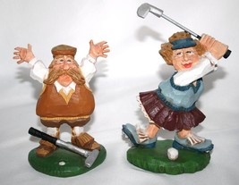David Frykman &quot;The Golfer&quot;  Collectible Man &amp; Lady Figurines  -EUC-  #1495 - $38.00