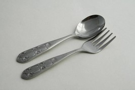 Vintage Sanitoy Stainless Steel Korea Baby Fork & Spoon  #1673 - $15.00