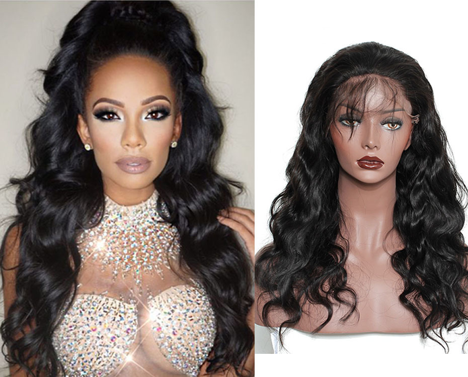 Full Lace/Lace Front Wigs with Baby Hair Brazilian Loose Wave Virgin Human Hair