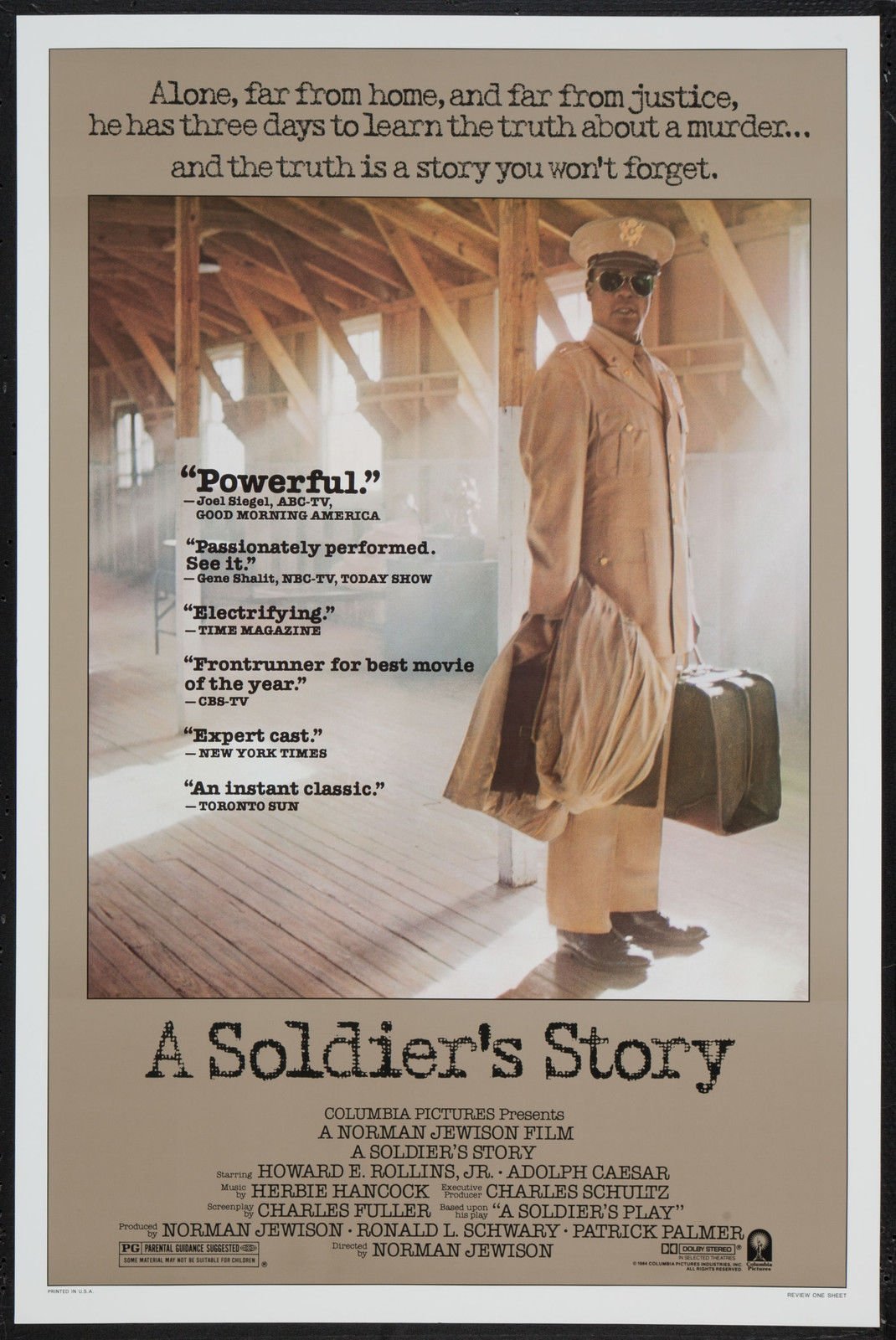 The Story Of A Low rank Soldier A SOLDIER'S STORY - 27"x41" Original Movie Poster One Sheet ROLLED RARE