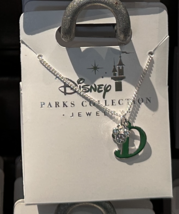Disney Parks Mickey Mouse Faux Gem Letter D Silver Color Necklace NEW