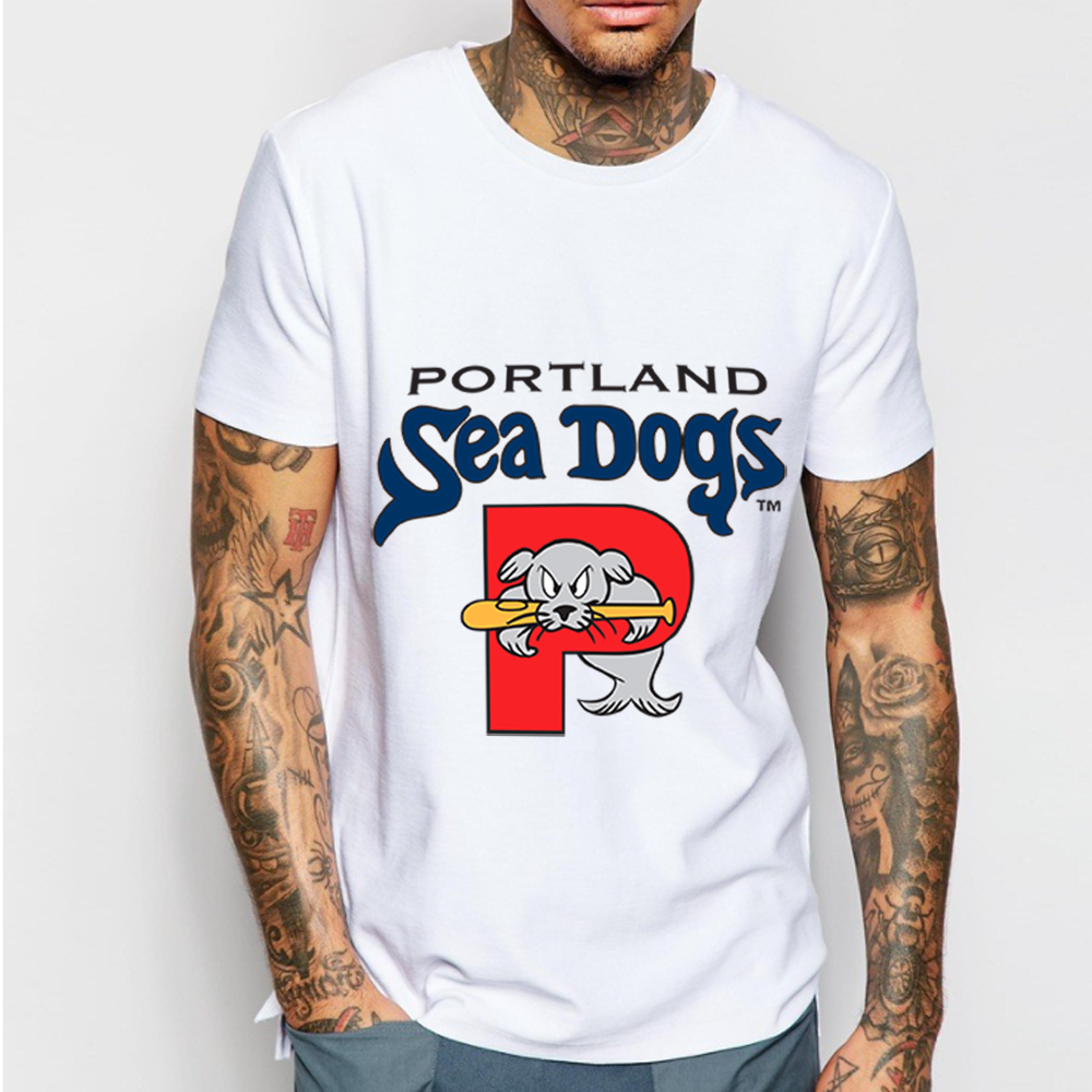 Portland Sea Dogs White Tee Men T-Shirt