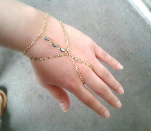 Boho Slave Bracelet Gem Hand Chain Rare And 30 Similar Items Boho Slave Bracelet Gem Hand Chain Rare