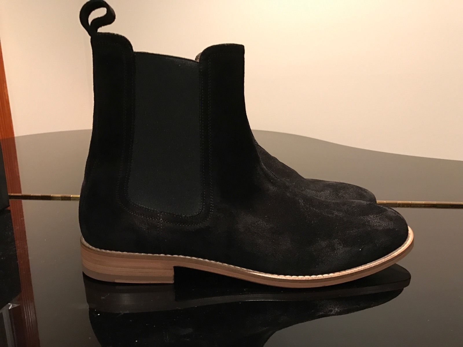 Handmade Mens black Chelsea boot, Men black suede leather boot, Men ...