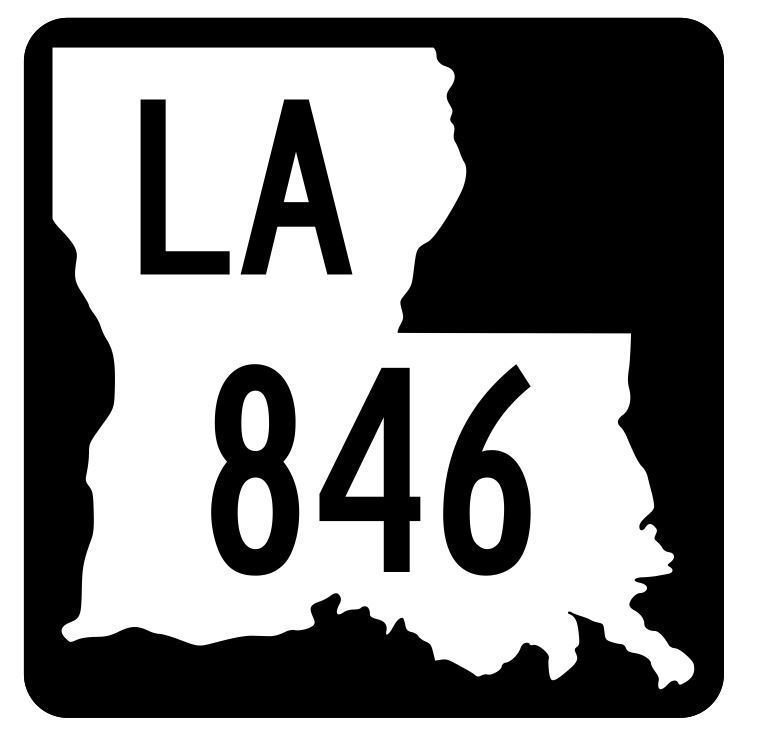 Louisiana State Highway 846 Sticker Decal R6141 Highway Route Sign - $1.45 - $15.95