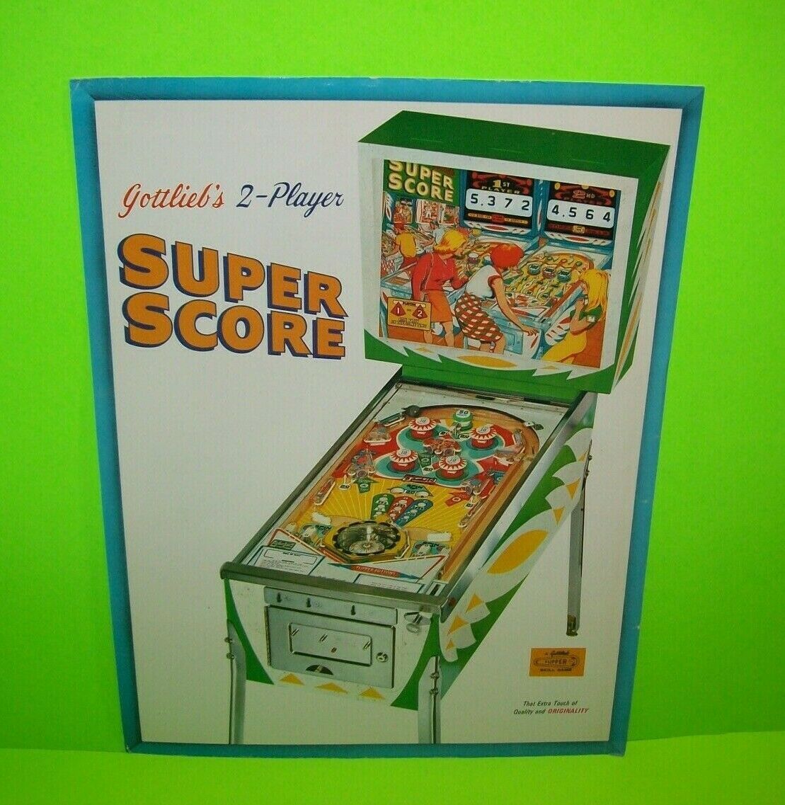 Super Score FLYER Gottlieb Original 1967 Vintage Retro Game Artwork ...