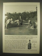 1963 Jack Daniel's Whiskey Ad - Putting Up New Sawmill - $14.99