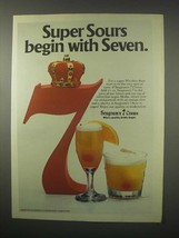 1979 Seagram&#39;s 7 Crown Whiskey Ad - Super Sours - $14.99
