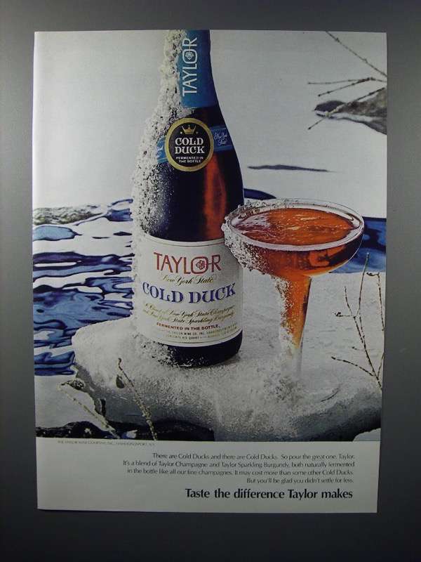1971 Taylor Cold Duck Sparkling Burgundy Wine Ad - 1970-79