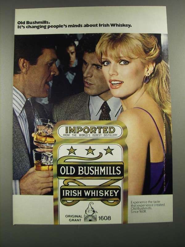 1980 Old Bushmills Irish Whiskey Ad Changing People's Minds 198089