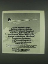 1978 British Airways Concorde Ad - Akron, Albany - $14.99
