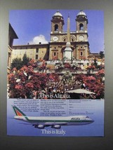 1988 Alitalia Airline Ad - This is Italy - $14.99