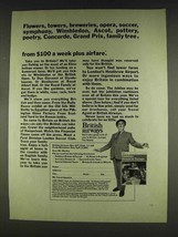 1978 British Airways Ad - Robert Morley - Flowers Towers - $14.99