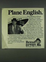 1978 British Airways Ad - Robert Morley - Plane English - $14.99