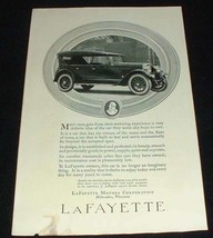 1923 Lafayette Car Ad, Gain from Motoring!! - $14.99