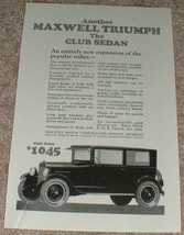 1923 Maxwell Club Sedan Car Ad - Another Triumph!! - $14.99