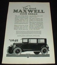 1923 Maxwell Club Sedan Car Ad - The Good Maxwell!! - $14.99