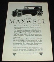 1923 Maxwell Touring Car Ad, Working Momentous Change!! - $14.99