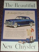 1949 Chrysler Silver Anniversary Model Car Ad, NICE!! - $14.99