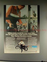 1976 Harley Davidson Motorcycle Ad, Ready for Next Bike - $14.99