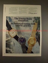 1970 Eterna-Sonic Watch Ad, Tuning Fork Outwit Gravity! - $14.99