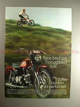 1970 Harley Davidson Sprint SS 350 Motorcycle Ad, NICE! - $14.99