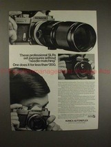 1970 Konica Autoreflex-T and Autoreflex-A Camera Ad!! - $14.99