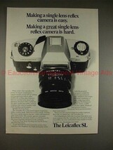 1970 Leica Leicaflex SL Camera Ad - Great is Hard!! - $14.99